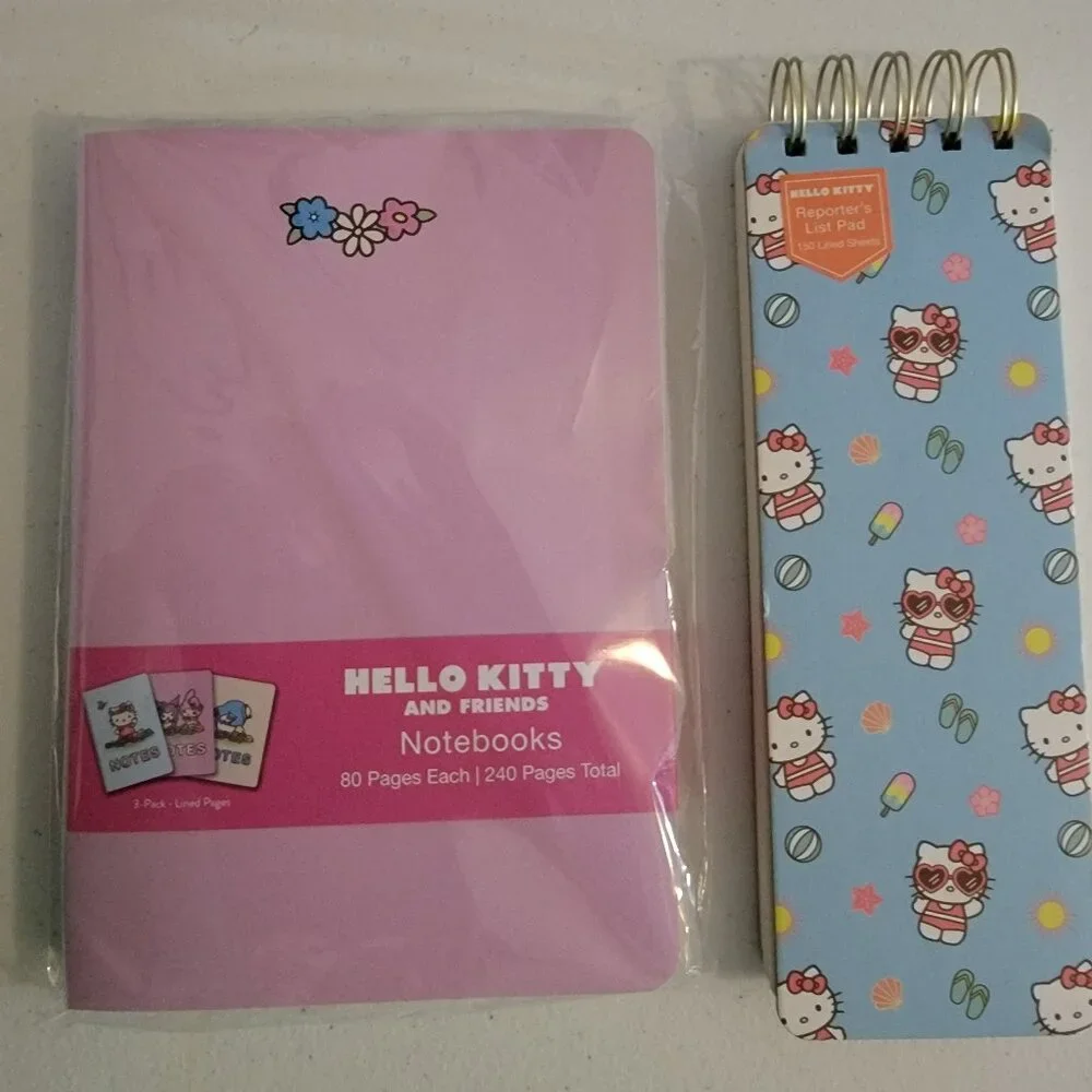 Hello Kitty & Friends Notebook Set Sanrio Journal Notepad NEW